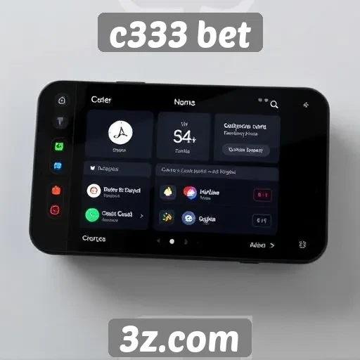 Interface do usuário do c333 bet em avaliação